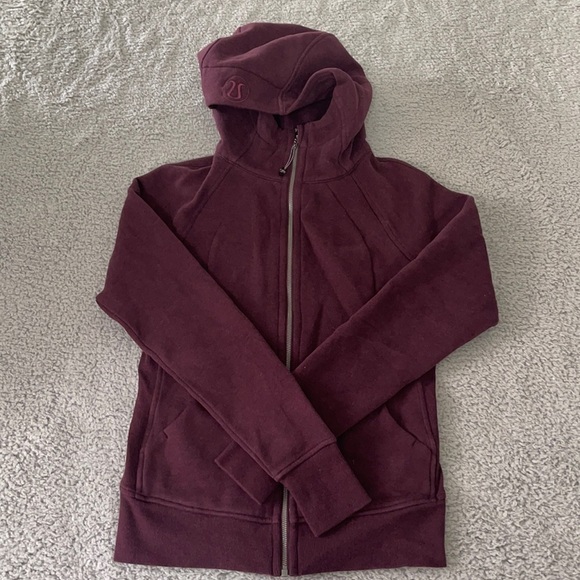 Lululemon Scuba Full Zip Hoodie SZ 6 Merlot burgundy - Picture 1 of 5